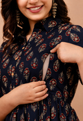 Best Moms Pure Cotton Printed Maternity & Feeding Gown
