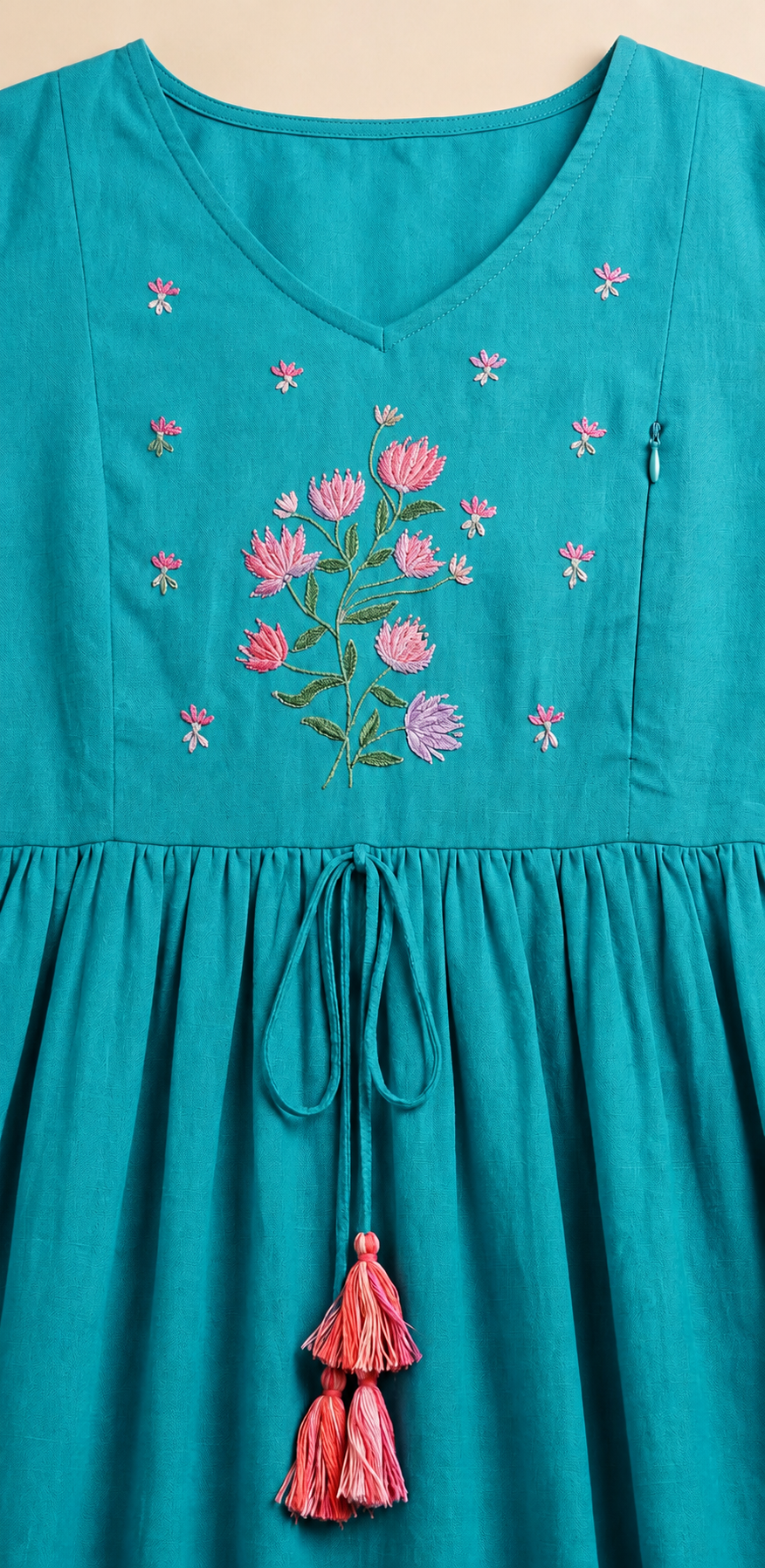 Sky Blue feeding maternity kurti - maternity dress -Best Moms